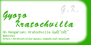 gyozo kratochvilla business card